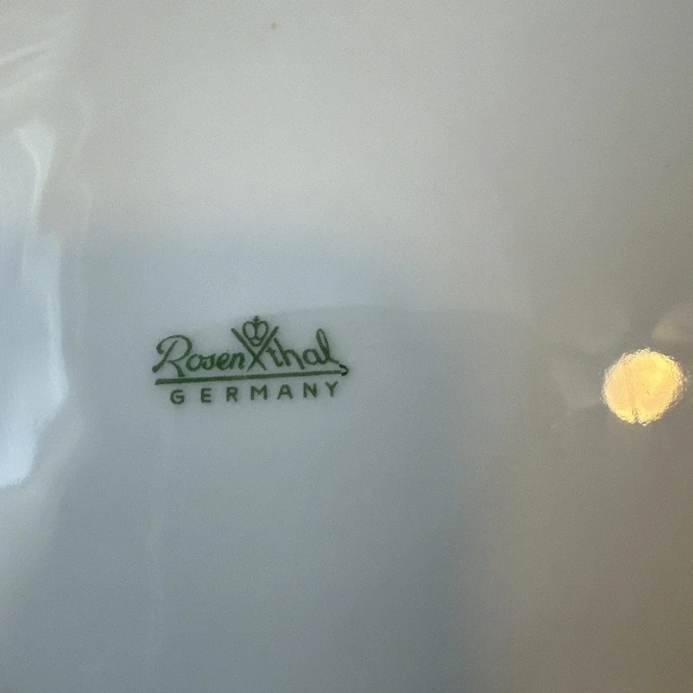4 Rosenthal Gloriette Platin Dinner Plates 9.75